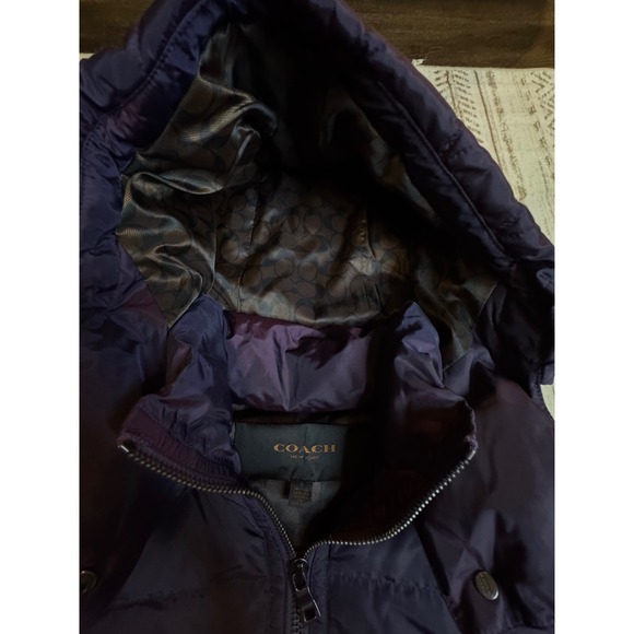 Coach Down Puffer Jacket Signature Lined Size Small - Picture 7 of 13